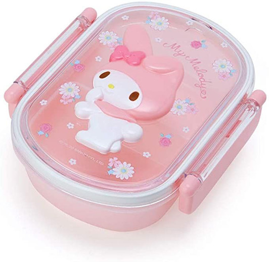 Skater My Melody & Kuromi Oval Lunch Box 360ml As Shown in Figure One Size