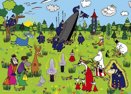 Yanoman 05-1050 Jigsaw Puzzle Moomin Lost Martians (500 Pieces)