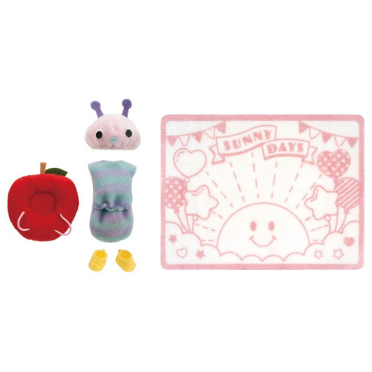 Takara Tomy Licca Doll Baby Caterpillar Wear & Apple Cushion