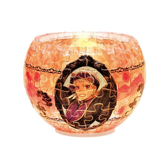 Yanoman 2201-50 3D LED Lamp Shade Puzzle Disney Glass Mosaic Twisted-Wonderland Scarabia (80 Pieces)