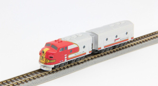 Rokuhan ST012-1 Z Shorty EMD F7 ATSF 2 Cars Set (Z Scale)
