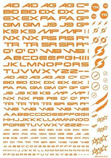 HiQparts TR Decal3 Alphabet Orange