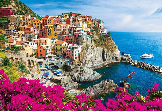 Yanoman 35-25 Jigsaw Puzzle Beautiful Townscape in Cinque Terre (500 S-Pieces)