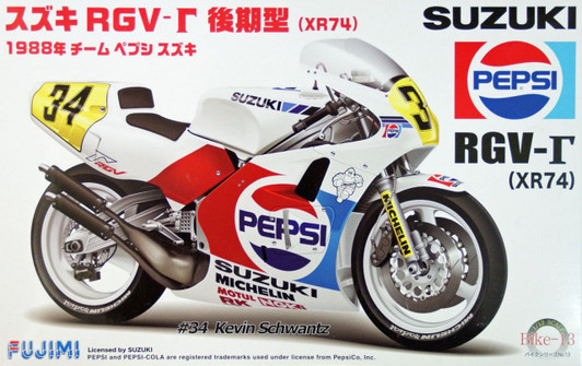 Fujimi Bike Series 1/12 Suzuki RGV-gamma (XR74) 1988 Team Pepsi Suzuki Plastic Model