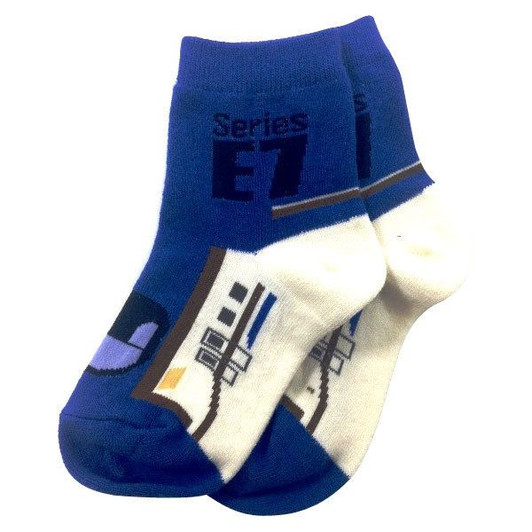 Railway Socks for Kids (Tetsushita Long) Series E7 Hokuriku Shinkansen (Size 15-21cm)