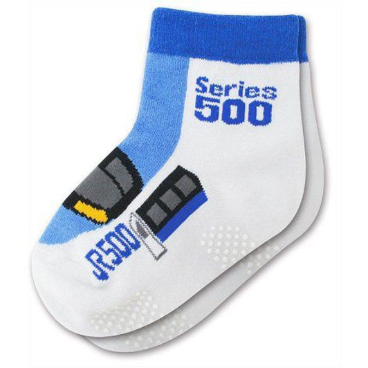 Railway Socks for Baby (Techushita Long) Series 500 Shinkansen (Size 12-16cm)