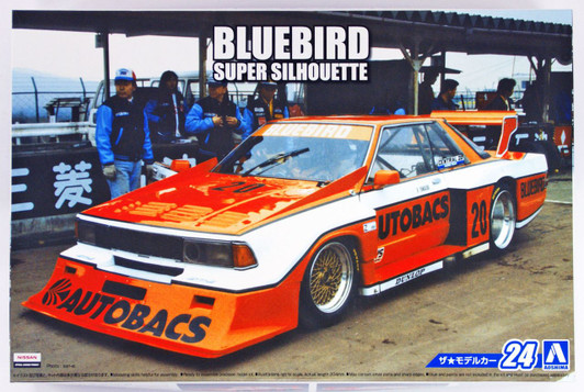Aoshima The Model Car 1/24 Nissan KY910 Bluebird Super Silhouette '83 Plastic Model