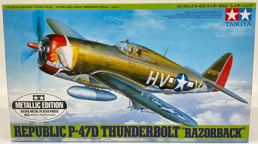 Tamiya 1/48 Republic P-47D Thunderbolt 'Razorback' Metallic Edition Plastic Model