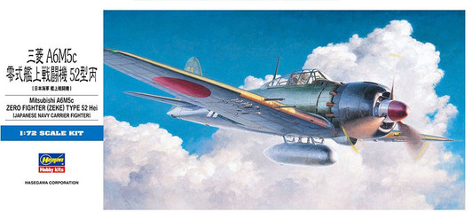 Hasegawa 1/72 Mitsubishi A6M5c Zero Fighter (Zeke) Type 52 Hei Plastic Model