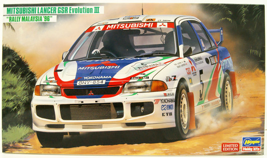 Hasegawa 1/24 Mitsubishi Lancer Evolution lll Rally Malaysia '96 Plastic Model