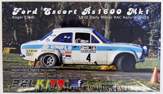 Aoshima (BELKitS) 97915 Ford Escort RS1600 Mk1 Roger Clark 1/24 Scale Kit