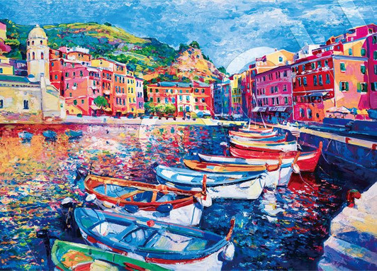 Epoch 79-425s Jigsaw Puzzle Boats in a Row (2000 S-Pieces)