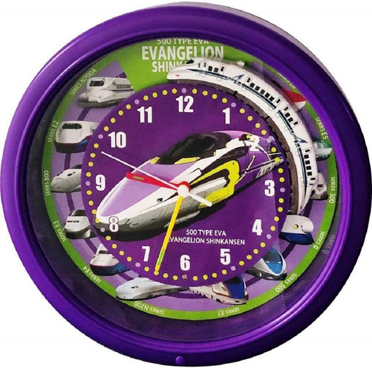 Shinkansen Wall Clock Evangelion Type 500 EVA Kyushu Shin-Osaka