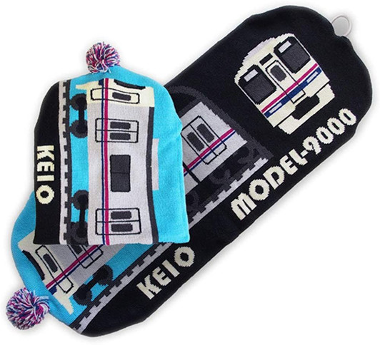 Railway 2 Way Scarf/Beanie for Kids Keio Series 9000