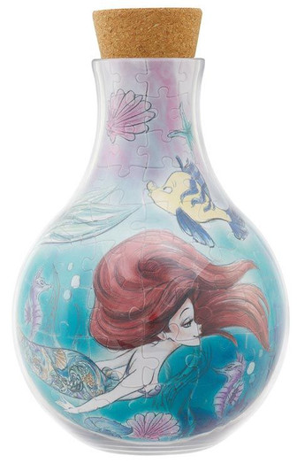 Yanoman 2402-01 Jigsaw Puzzle Puzrium Disney Little Mermaid Crystal Ocean (128 Plastic Pieces)