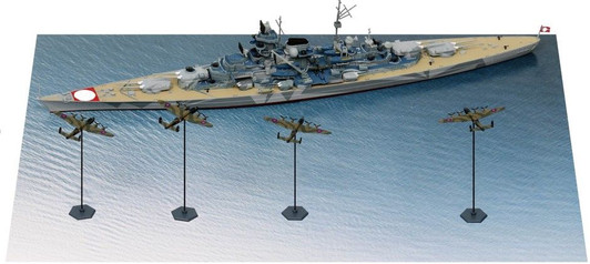 Pit-Road Skywave 1/700 German Navy Battleship Tirpitz VS Royal Air Force Plastic Model