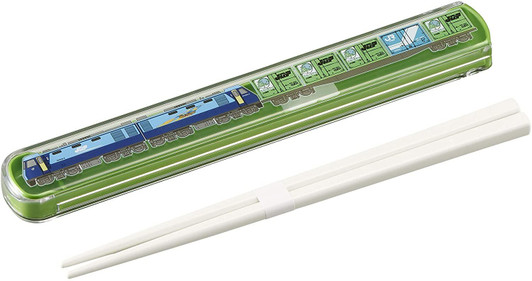 JR Freight Chopsticks with Slide Case (Green)