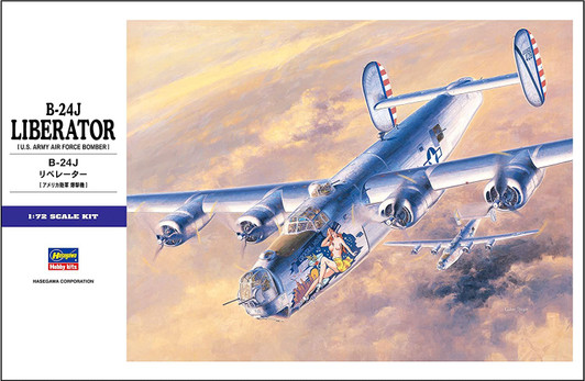 Hasegawa 1/72 B-24J Liberator (U.S. Army Air Force Bomber) Plastic Model