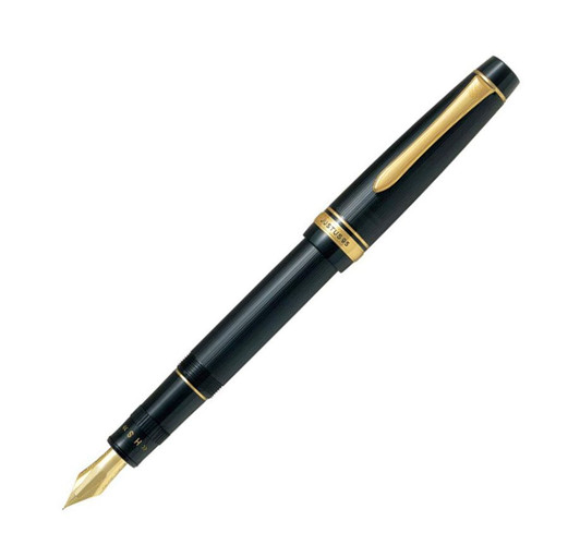 Pilot FJ-3MR-SB-M Justus 95 Stripe Black Fountain Pen (NIB:M Medium)