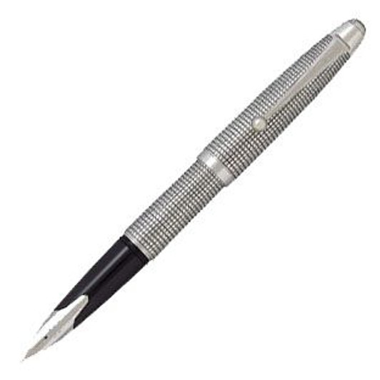 Pilot FK-5MS-KO-M Silvern Lattice Fountain Pen (NIB:M Medium)