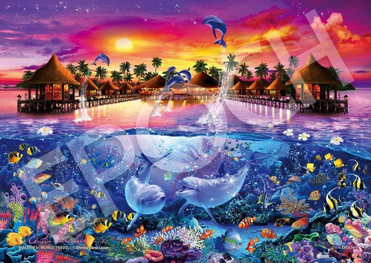Epoch 03-075 Jigsaw Puzzle Lassen Maldives World Travel (108 Pieces)