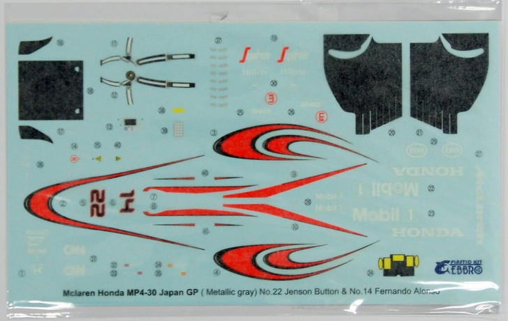 Ebbro 20015 McLAREN HONDA MP4-30 2015 Japan G.P. 1/20 Scale plastic model Kit