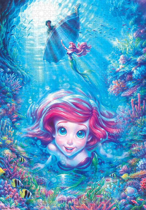 Tenyo D1000-082 Jigsaw Puzzle Disney The Little Mermaid Blue Ocean (1000 Pieces)