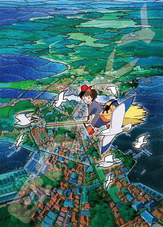 Ensky 500-AC03 Art Crystal Jigsaw Puzzle Studio Ghibli Kiki's Delivery Service Above Koriko (500 Pieces)