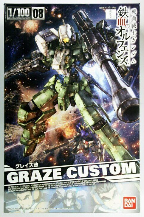 Bandai Iron-Blooded Orphans 075936 GRAZE CUSTOM 1/100 Scale Kit (4549660075936)