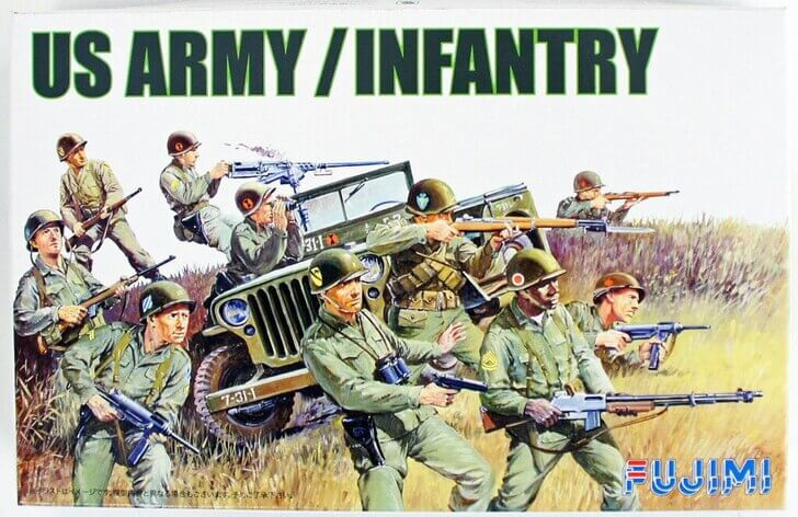 Fujimi WA27 World Armor U.S. Army Infantry Set 1/76 Scale Kit (4968728761213)