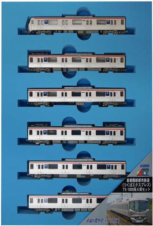 Microace A6890 Metropolitan Intercity Railway (Tsukuba Express) Series TX-1000 6 Cars Set (N Scale)