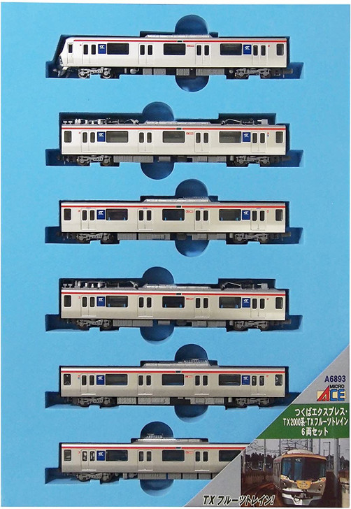 Microace A6893 Tsukuba Express Series TX-2000 Fruit Train 6 Cars Set (N Scale)