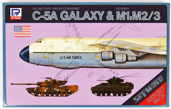 Pit-Road Skywave S-01 C-5A Galaxy & M1 M2/3 1/700 scale kit