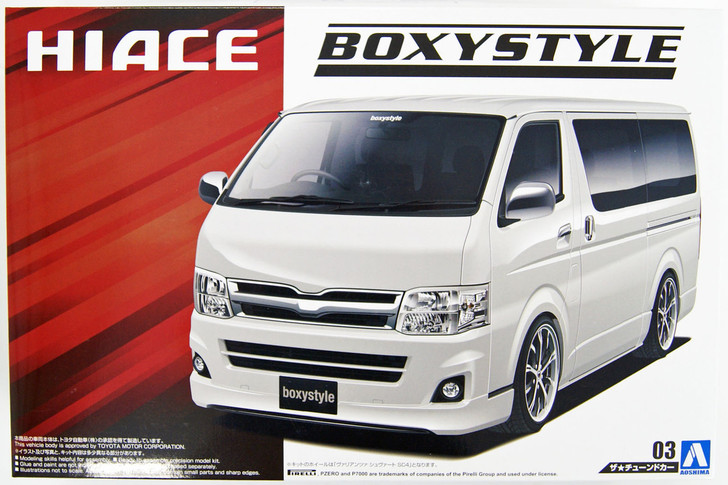 Aoshima 50958 Boxystyle TRH200V Hiace Sper GL '10 (TOYOTA) 1/24 Scale Kit (4905083050958)