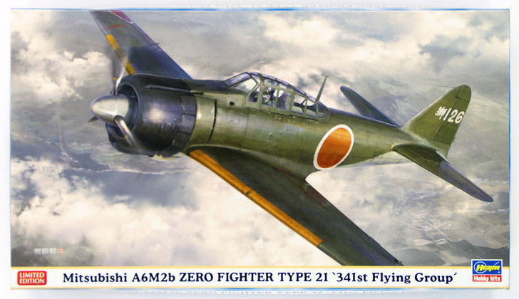 Hasegawa 07436 Mitsubishi A6M2b Zero Fighter Type 21 341st Flying Group 1/48 (4967834074361)