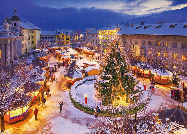 Epoch 79-466s Jigsaw Puzzle Christmas Market in South Tyrol (500 Pieces)
