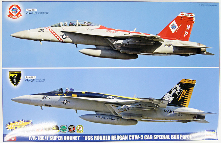 Hasegawa SP341 F/A-18E/F Super Hornet USS Ronald Reagan CVW-5 Cag Special Box 1 (4967834521414)