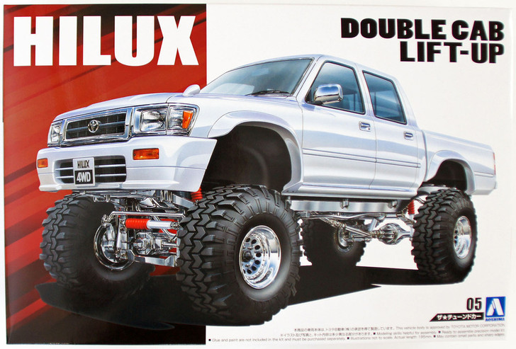 Aoshima 50972 LN107 Hilux Pickup Double Cab Lift Up '94 (TOYOTA) 1/24 Scale Kit (4905083050972)