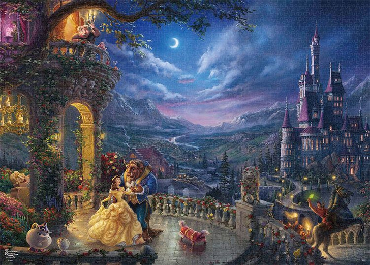Tenyo D2000-632 Jigsaw Puzzle Disney Beauty and the Beast Dancing in the Moonlight (2000 Pieces)