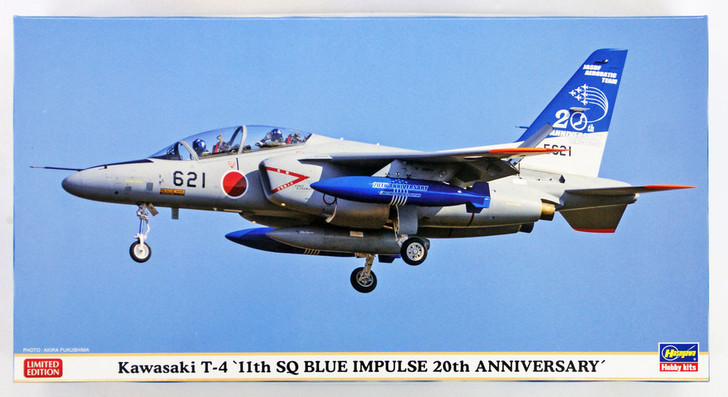 Hasegawa 07438 Kawasaki T-4 11th SQ Blue Impulse 20th Anniversary 1/48 Scale Kit (4967834074385)