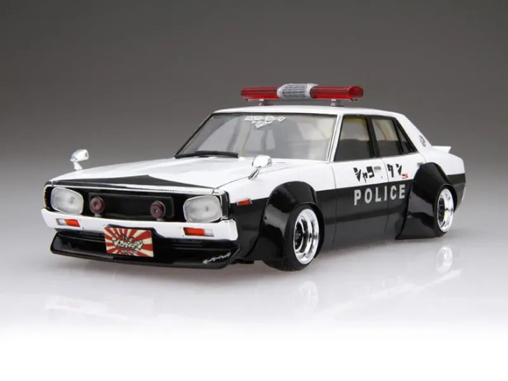 (湘南エリア手渡し限定)CRIME NOSERIDER9.4 中古 Liberty Walk 1/24 Nissan Skyline Kenmary Works 4Dr Police Car