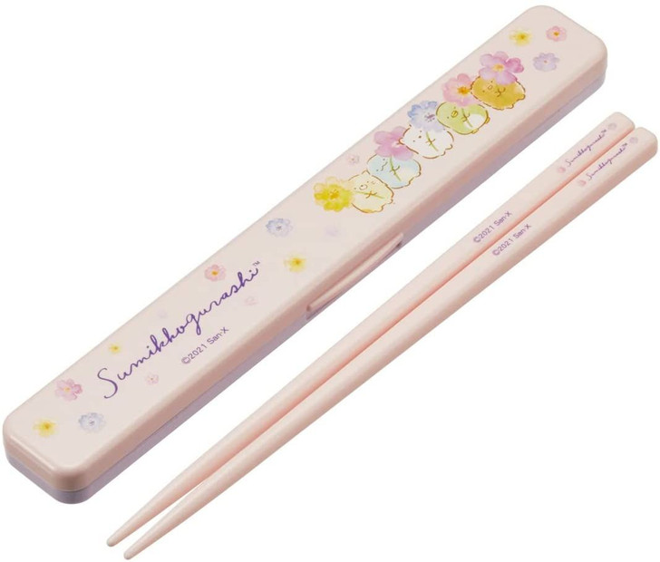 Skater Sumikko Gurashi Chopsticks with Case (Flower)