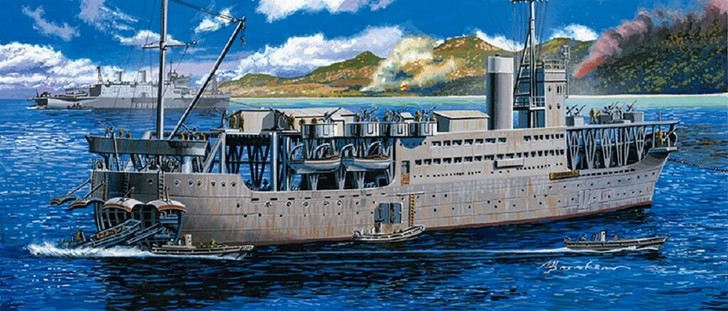 Aoshima Waterline 12284 IJN Landing Vehicle Carrier AKitsumaru
