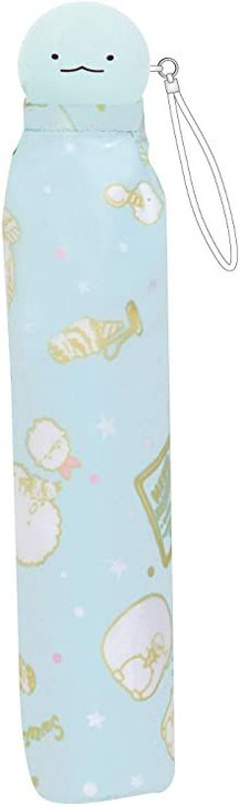 J's Planning Sumikko Gurashi Die-cut Folding Umbrella 'Tokage Ice Cream' (Light Blue)