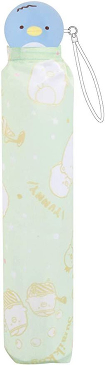 J's Planning Sumikko Gurashi Die-cut Folding Umbrella 'Penguin(Real) Ice Cream' (Light Green)