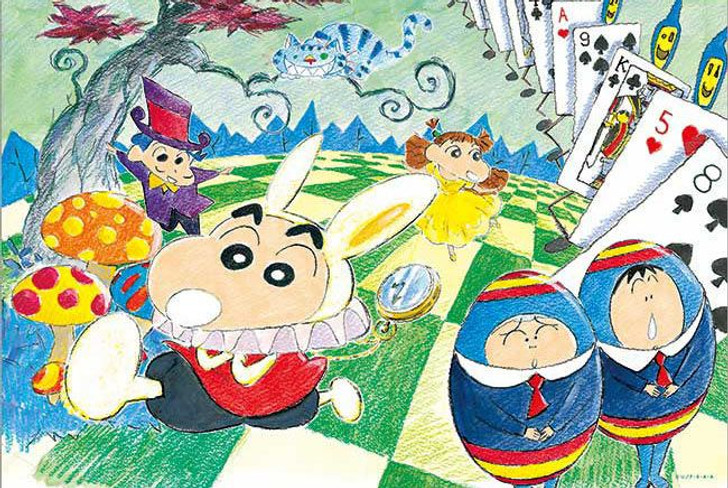 Appleone KY1473RX Jigsaw Puzzle Crayon Shin-chan Alice in Wonderland (300 Pieces)