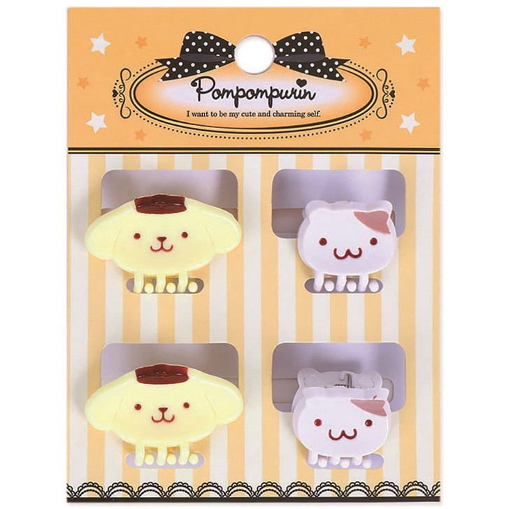 Sanrio Mini Hair Clip Set Pom Pom Purin