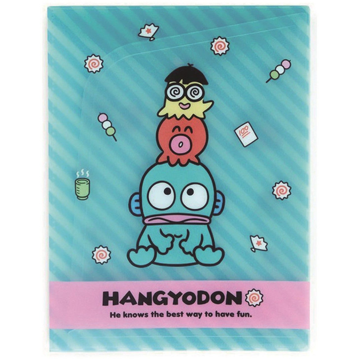 Sanrio Clear File with Pocket Hankyodon