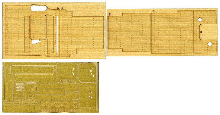 Fujimi 1/350 Gup41 Grade-Up Parts 1/350 IJN Kaga Wooden Deck Parts