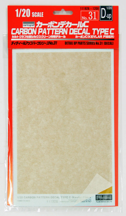 Fujimi Dup31 111926 Detail Up Parts Carbon Pattern Decal Type C (4968728111926)